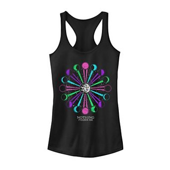 Juniors' Celestial Moon Phase Galactic Graphic Tank Top