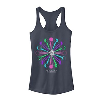 Juniors' Celestial Moon Phase Galactic Graphic Tank Top