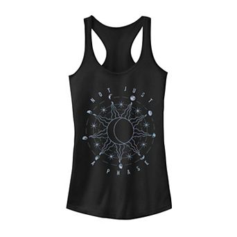 Juniors' Moon Phase Galactic Graphic Tank Top