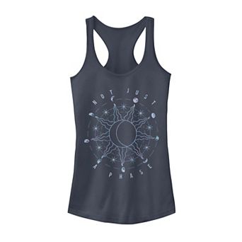 Juniors' Moon Phase Galactic Graphic Tank Top