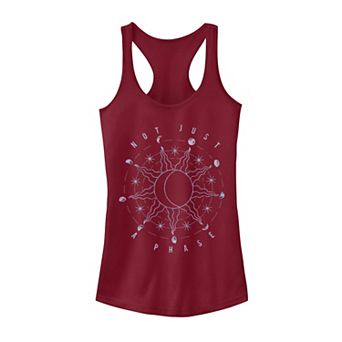 Juniors' Moon Phase Galactic Graphic Tank Top