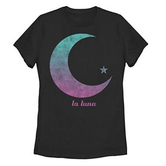 Juniors' La Luna Moon & Star Gradient Graphic Tee