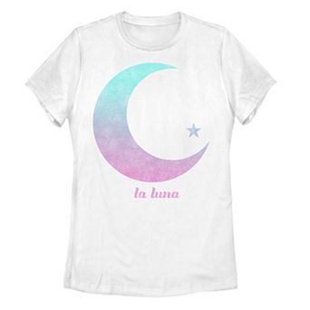 Juniors' La Luna Moon & Star Gradient Graphic Tee