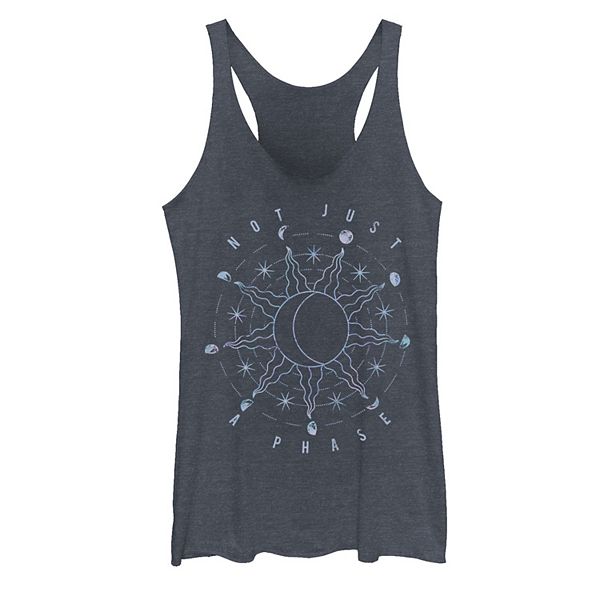 Juniors' Moon Phase Galactic Graphic Tank Top