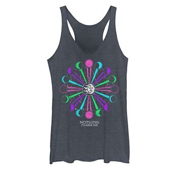 Juniors' Celestial Moon Phase Galactic Graphic Tank Top