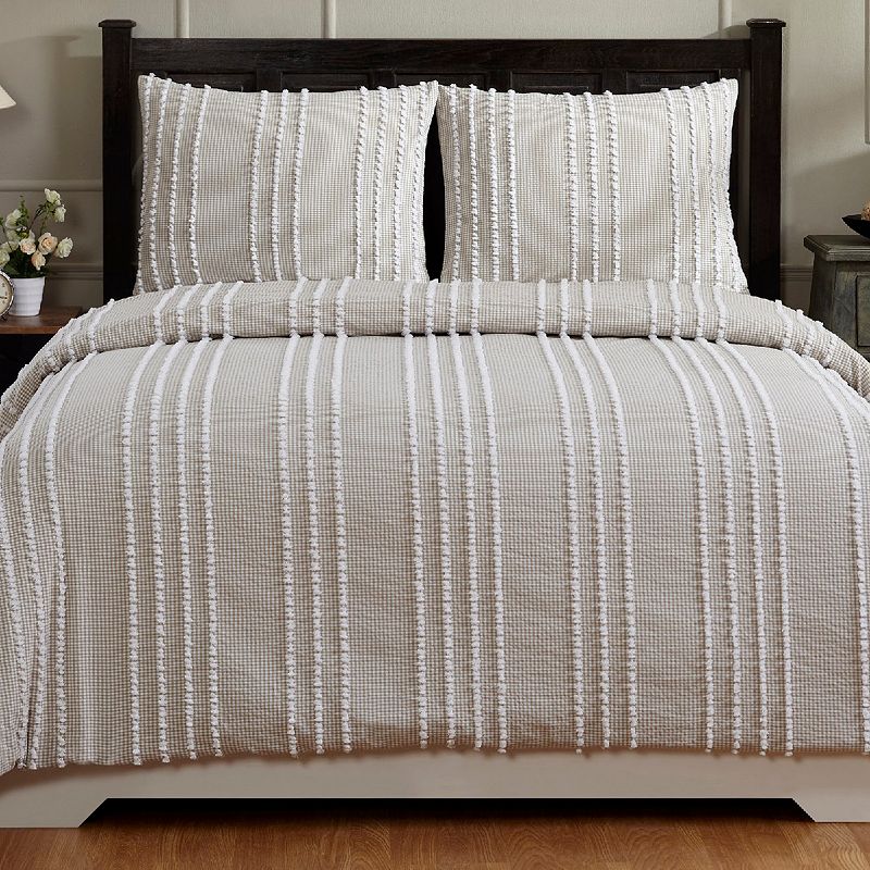 70214684 Better Trends Winston Cotton Comforter Set, Beig/G sku 70214684