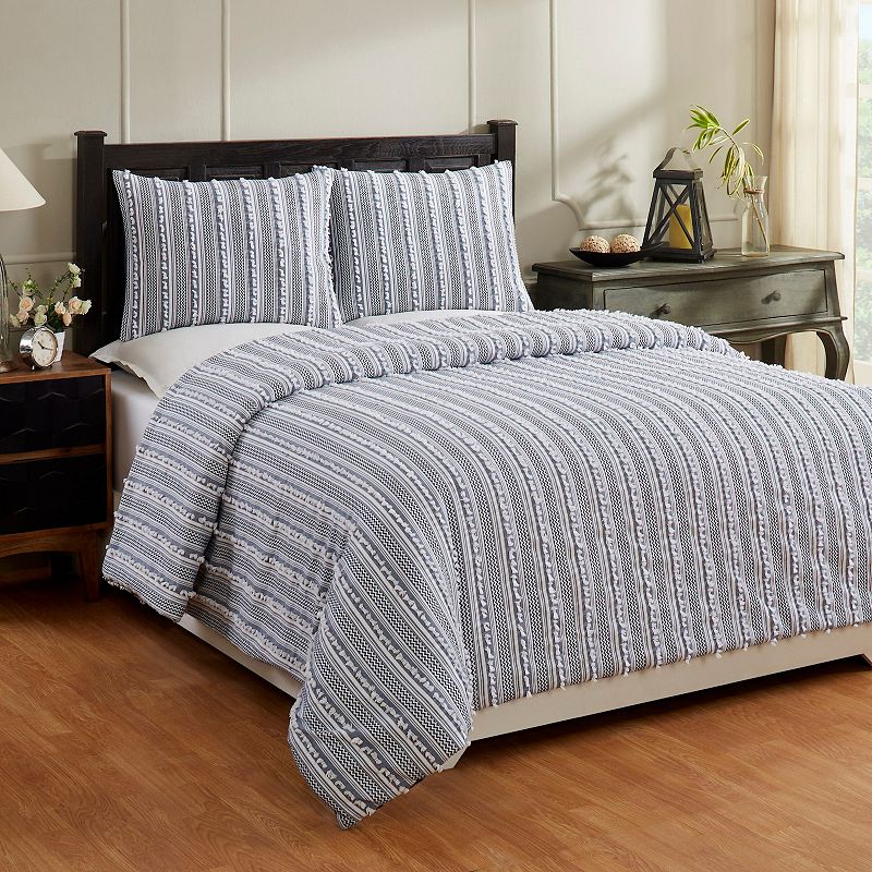 Better Trends Angelique Comforter Set with Shams, Blue, Full/Queen