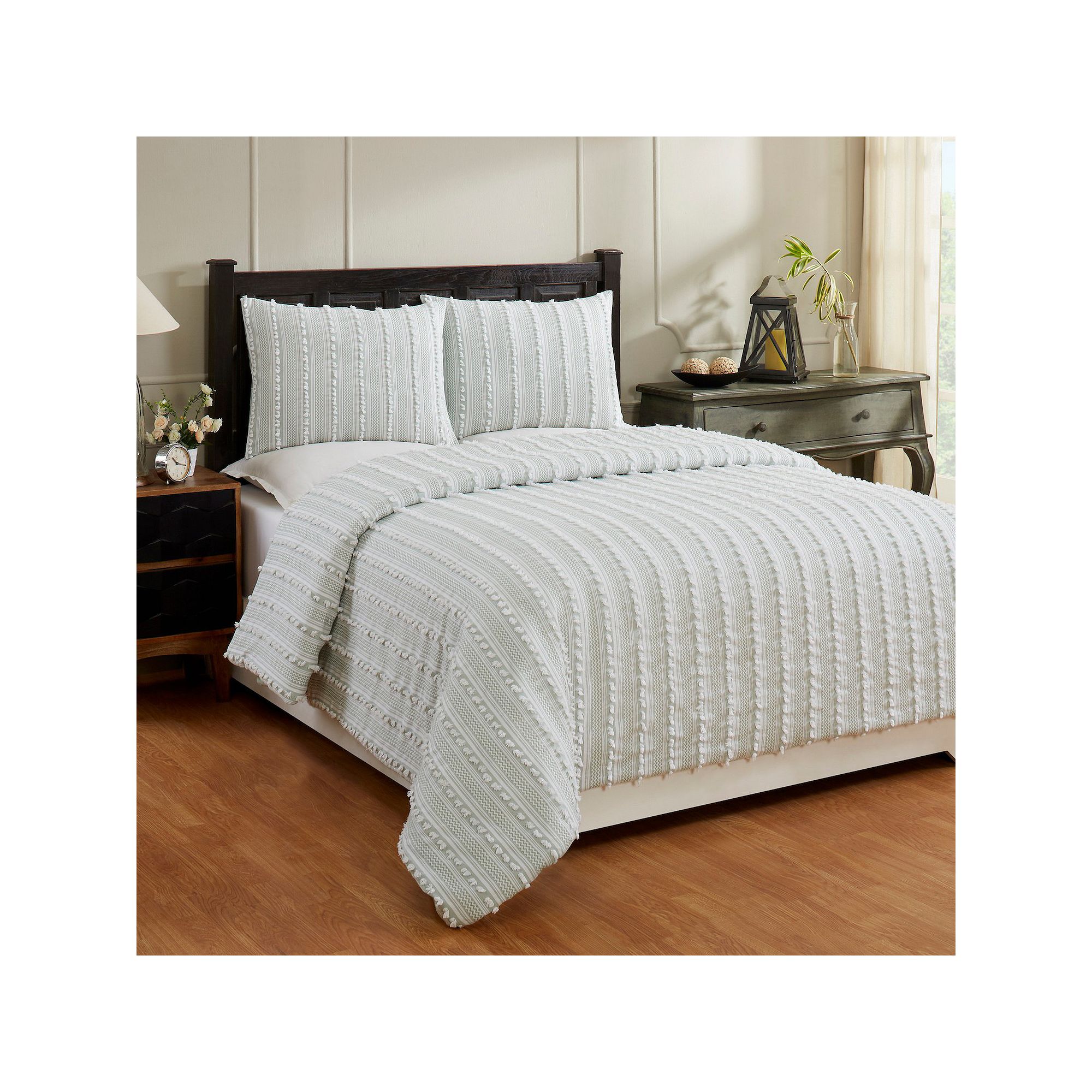 Better Trends Angelique Comforter Set with Shams, Blue