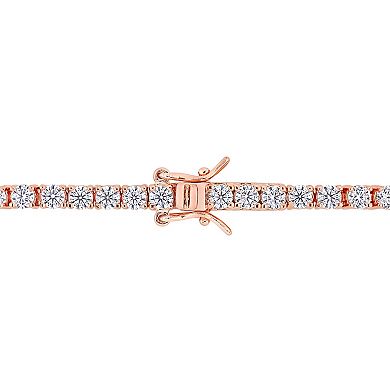 Stella Grace 18k Rose Gold Over Silver 5 5/8 Carat T.W. Lab Created Moissanite Tennis Bracelet