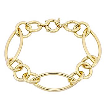 Stella Grace 18k Gold Over Silver Fancy Link Bracelet