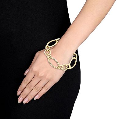 Stella Grace 18k Gold Over Silver Fancy Link Bracelet