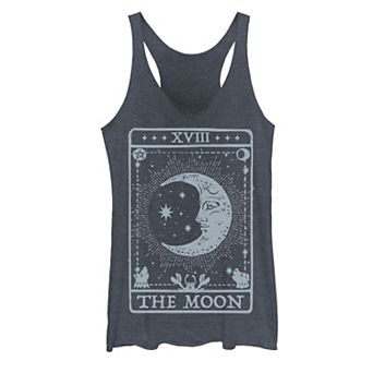 Juniors' Moon Galactic Playing Card Graphic Tank Top