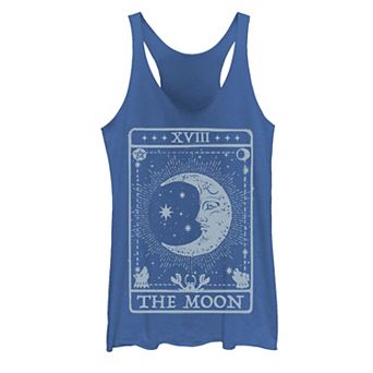 Juniors' Moon Galactic Playing Card Graphic Tank Top