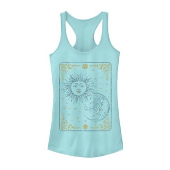 Juniors' Sun Moon Tarot Galactic Graphic Tank Top