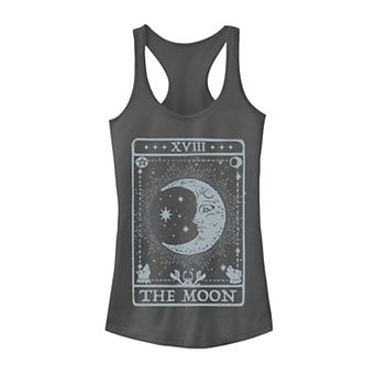 Juniors' Moon Galactic Playing Card Graphic Tank Top