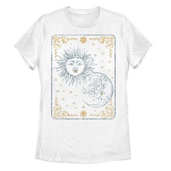 Juniors' Sun Moon Tarot Galactic Graphic Tee