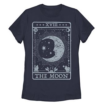 Juniors' Moon Galactic Playing Card Graphic Tee