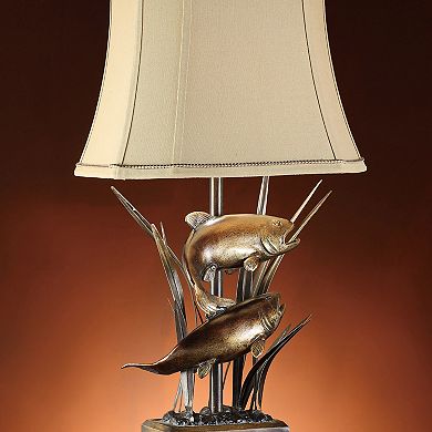 Upstream Patina Fish Table Lamp