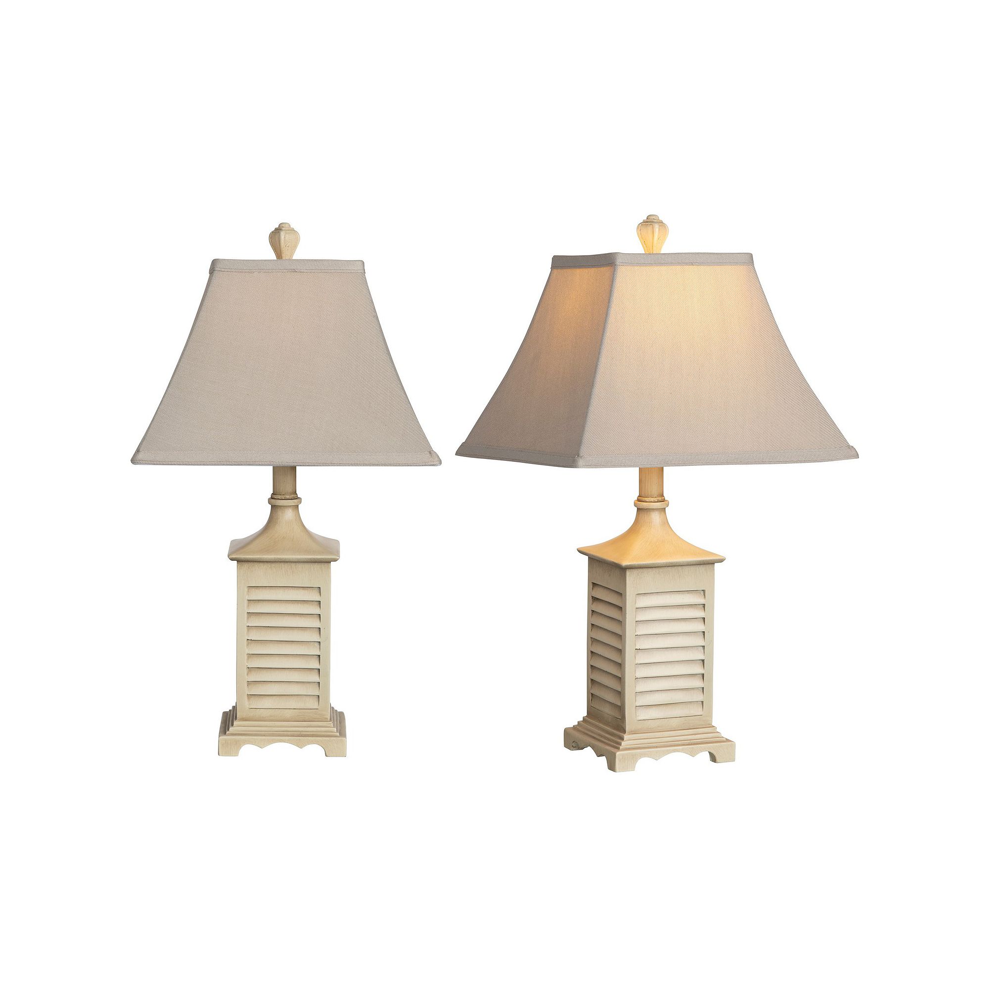 Seaside Accent Table Lamp 2-piece Set, Gray