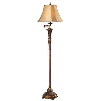 Tyler Detailed Gold Finish Floor Lamp
