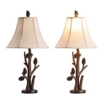 Pioneer Faux Branch Table Lamp 2 pc Set