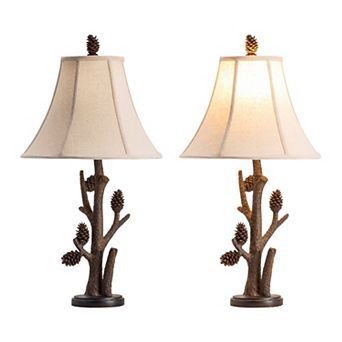 Pioneer Faux Branch Table Lamp 2 pc Set