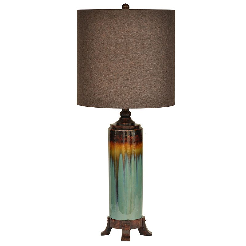 Briston Glazed Table Lamp, Multicolor