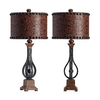 Rambler Antique Finish Table Lamp 2 pc Set