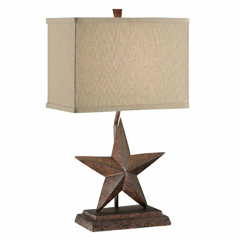 Star Rustic Table Lamp, Multicolor