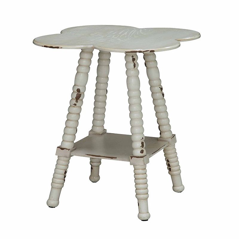 Clover Shape End Table, Grey