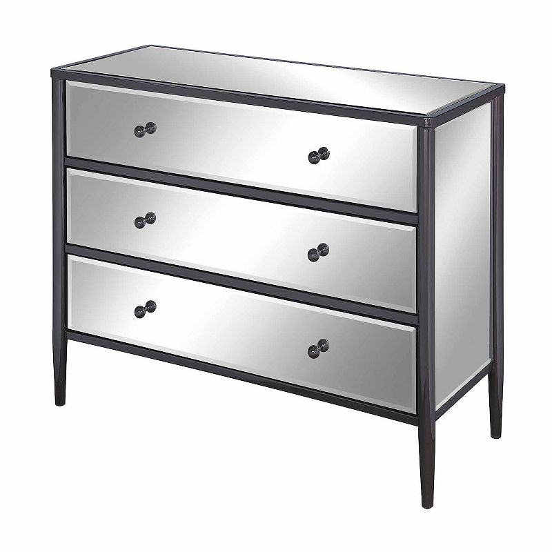 Mirror 3-Drawer Dresser, Grey