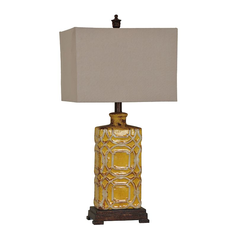 Chatham Antique Finish Table Lamp, Yellow