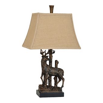 Deer Bronze Finish Table Lamp