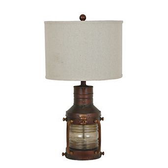 Copper Finish Lantern Table Lamp