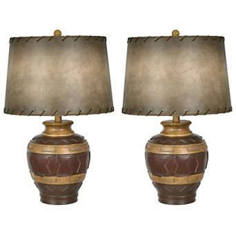 Dakota Pottery Inspired Table Lamp 2 pc Set