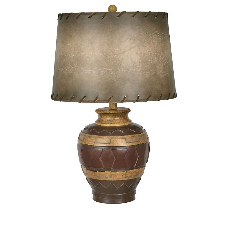 Dakota Pottery Inspired Table Lamp, Multicolor