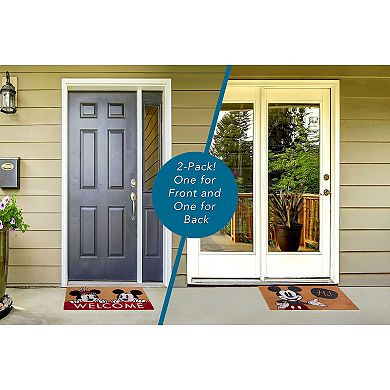 Disney's Mickey Hi/Welcome 2-Pack Coir Mat Set