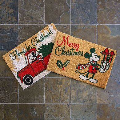 Disney's Mickey Christmas 2-Pack Coir Mat Set