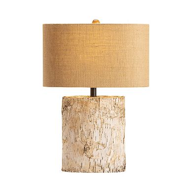Birch Wood Table Lamp 2-piece Set