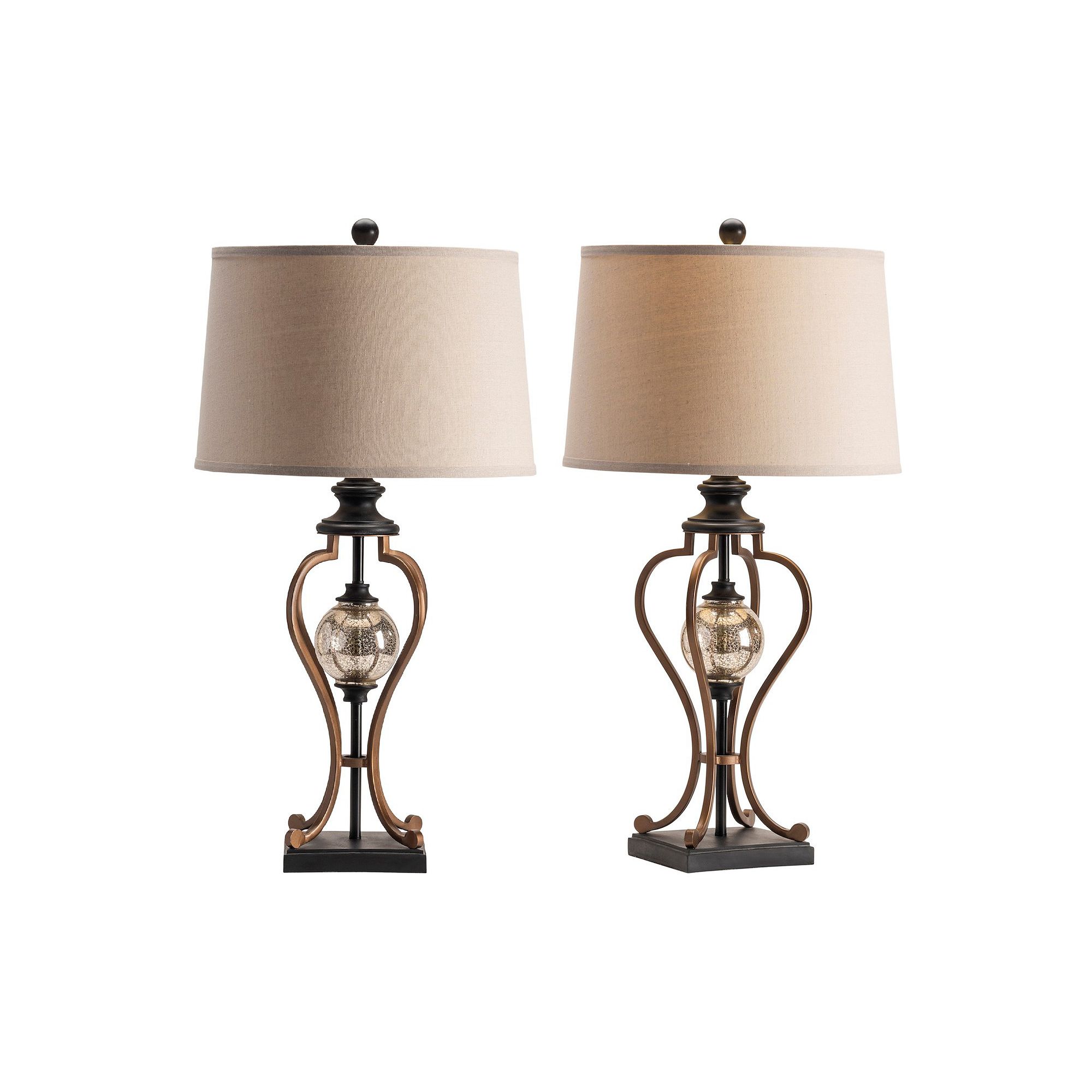 Whitby Table Lamp 2-piece Set, Black