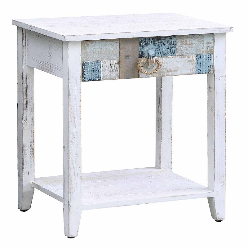 18278008 South Shore Nautical Patchwork End Table, Multicol sku 18278008