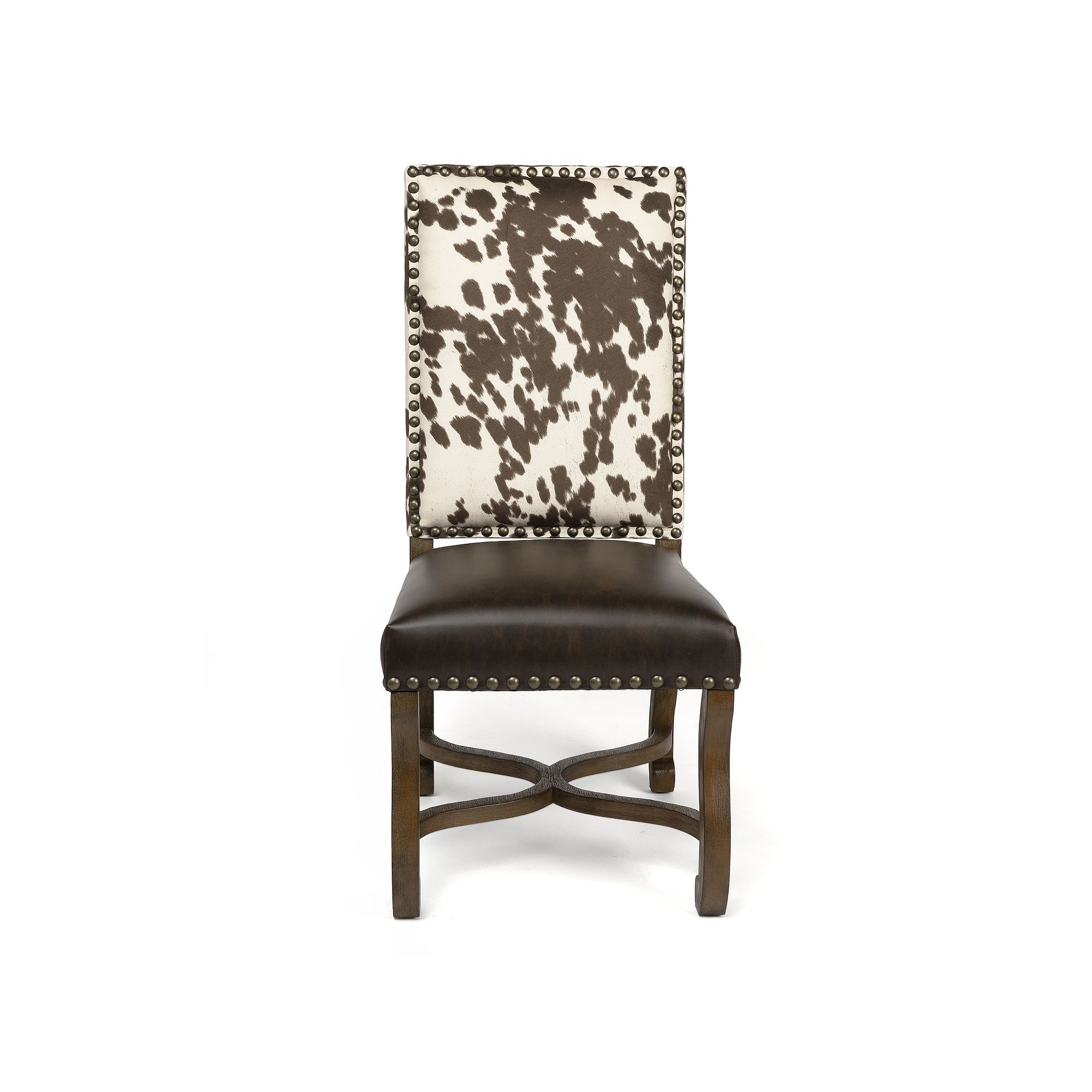 Mesquite Ranch Faux Cowhide Dining Chair, Multi