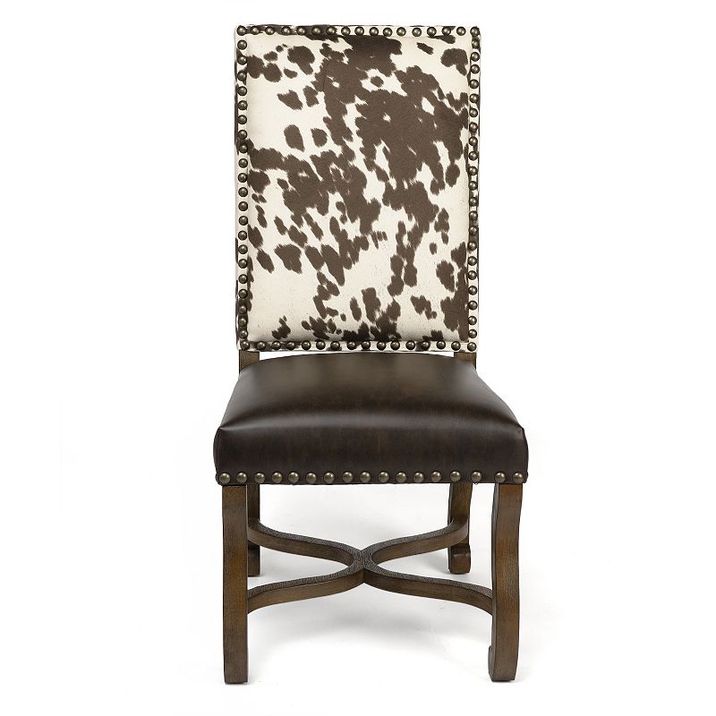 Mesquite Ranch Faux Cowhide Dining Chair, Multicolor