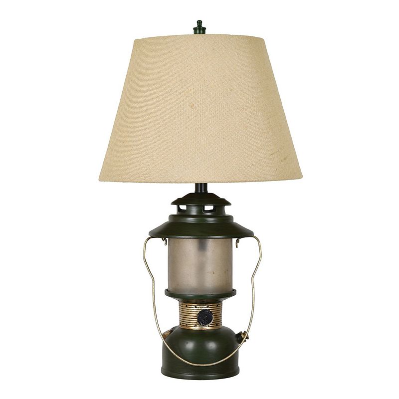Camp Lantern Table Lamp, Green