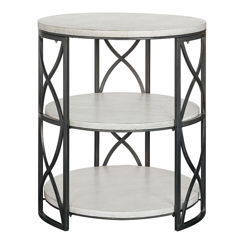 Springfield Tiered End Table, White