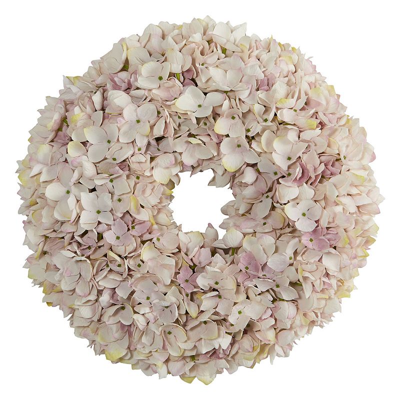nearly natural 16-in. Artificial White Hydrangea Wreath