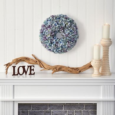 nearly natural 16-in. Artificial Hydrangea Wreath