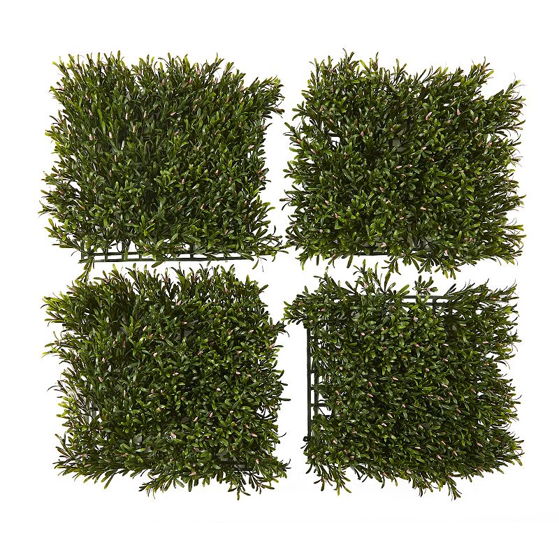 nearly natural Artificial Rosemary Indoor / Outdoor Wall Decor 4-piece Set,