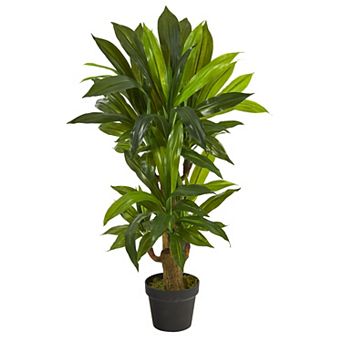 nearly natural 3-ft. Artificial Corn Stalk Dracaena Plant Floor Decor