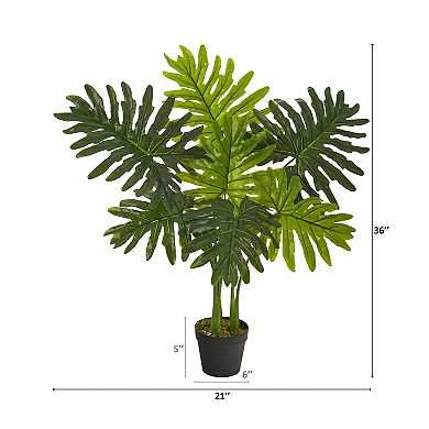 nearly natural 3-ft. Artificial Philodendron Plant Floor Decor